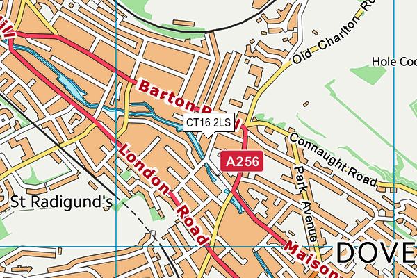 CT16 2LS map - OS VectorMap District (Ordnance Survey)