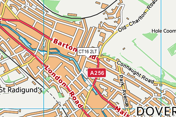 CT16 2LT map - OS VectorMap District (Ordnance Survey)