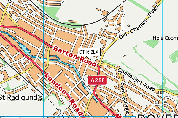 CT16 2LX map - OS VectorMap District (Ordnance Survey)