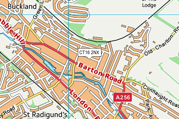 CT16 2NX map - OS VectorMap District (Ordnance Survey)