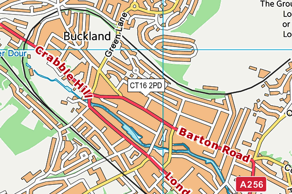 CT16 2PD map - OS VectorMap District (Ordnance Survey)