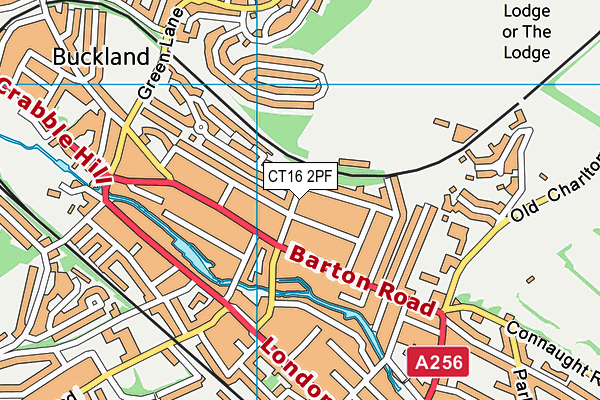 CT16 2PF map - OS VectorMap District (Ordnance Survey)