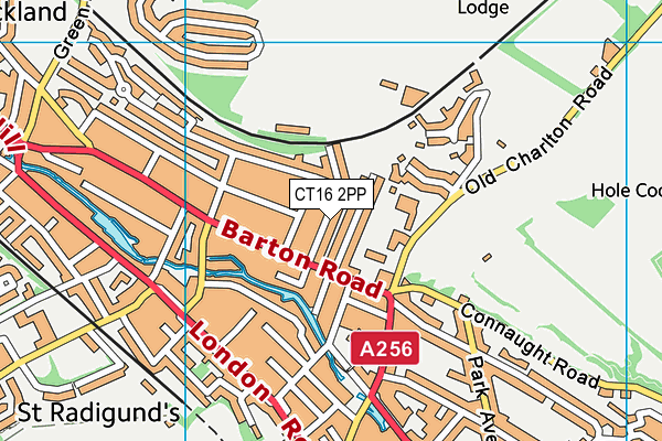 CT16 2PP map - OS VectorMap District (Ordnance Survey)