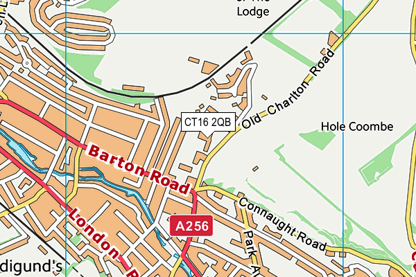 St Edmunds Catholic School map (CT16 2QB) - OS VectorMap District (Ordnance Survey)