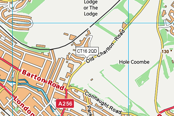 CT16 2QD map - OS VectorMap District (Ordnance Survey)