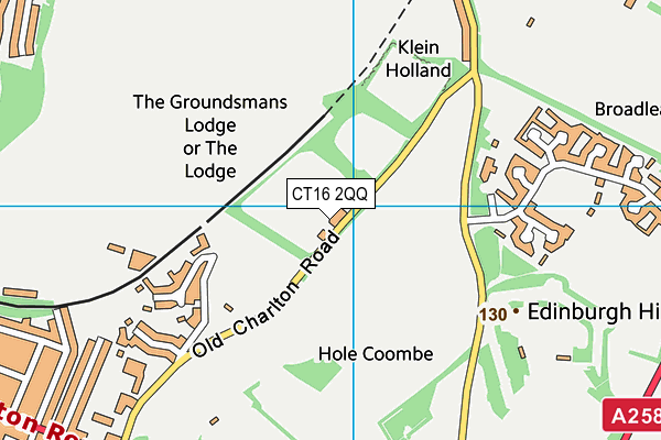 CT16 2QQ map - OS VectorMap District (Ordnance Survey)
