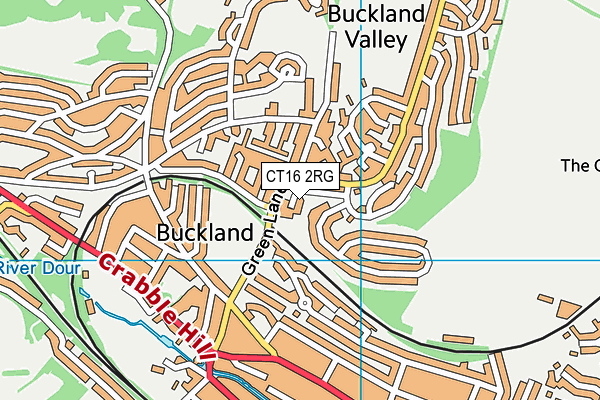 CT16 2RG map - OS VectorMap District (Ordnance Survey)