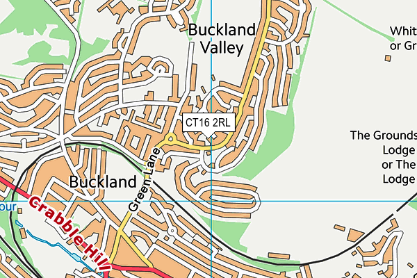 CT16 2RL map - OS VectorMap District (Ordnance Survey)