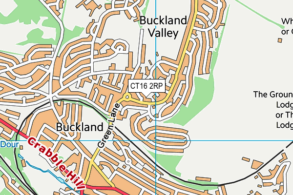 CT16 2RP map - OS VectorMap District (Ordnance Survey)