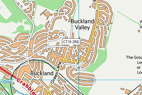 CT16 2RS map - OS VectorMap District (Ordnance Survey)