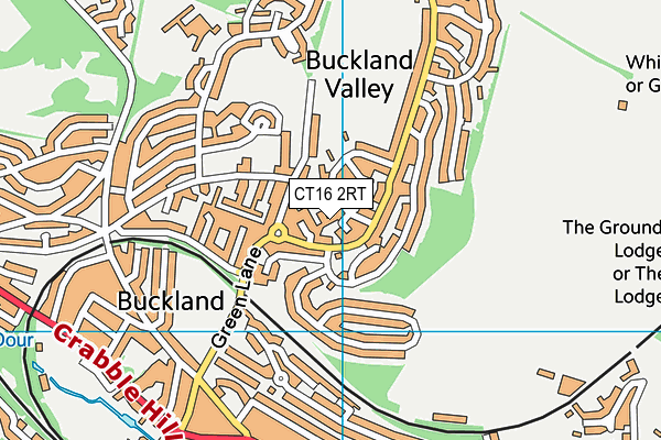CT16 2RT map - OS VectorMap District (Ordnance Survey)