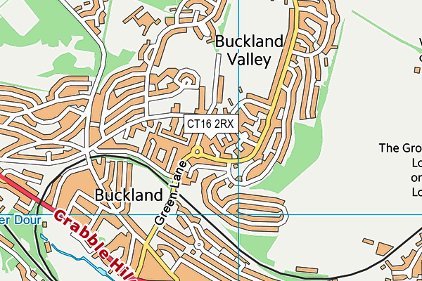 CT16 2RX map - OS VectorMap District (Ordnance Survey)