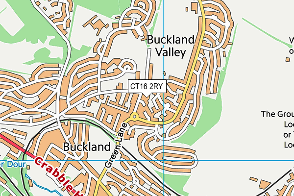 CT16 2RY map - OS VectorMap District (Ordnance Survey)