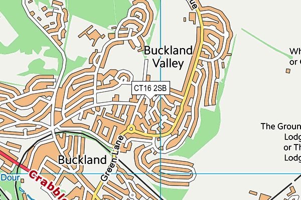 CT16 2SB map - OS VectorMap District (Ordnance Survey)