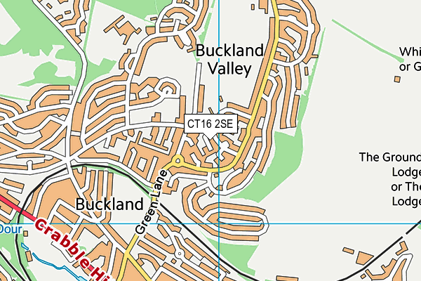 CT16 2SE map - OS VectorMap District (Ordnance Survey)