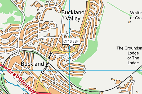 CT16 2SF map - OS VectorMap District (Ordnance Survey)