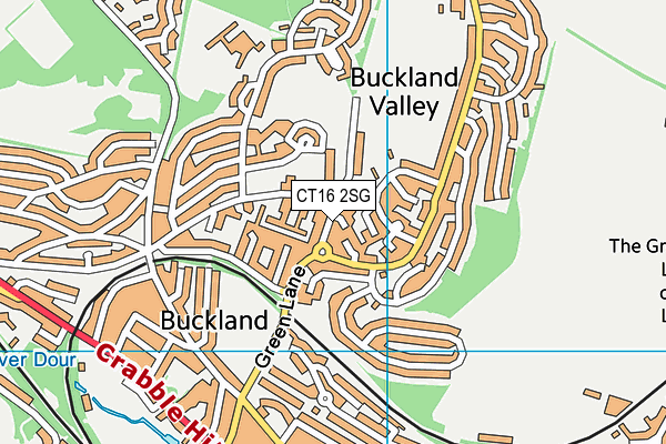 CT16 2SG map - OS VectorMap District (Ordnance Survey)