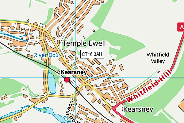 CT16 3AH map - OS VectorMap District (Ordnance Survey)