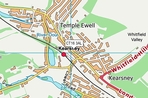 CT16 3AL map - OS VectorMap District (Ordnance Survey)