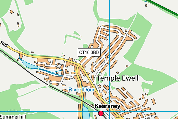 CT16 3BD map - OS VectorMap District (Ordnance Survey)