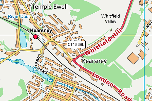 CT16 3BL map - OS VectorMap District (Ordnance Survey)