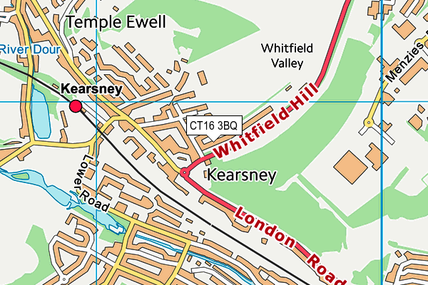 CT16 3BQ map - OS VectorMap District (Ordnance Survey)