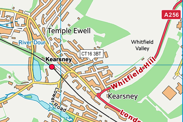 CT16 3BT map - OS VectorMap District (Ordnance Survey)