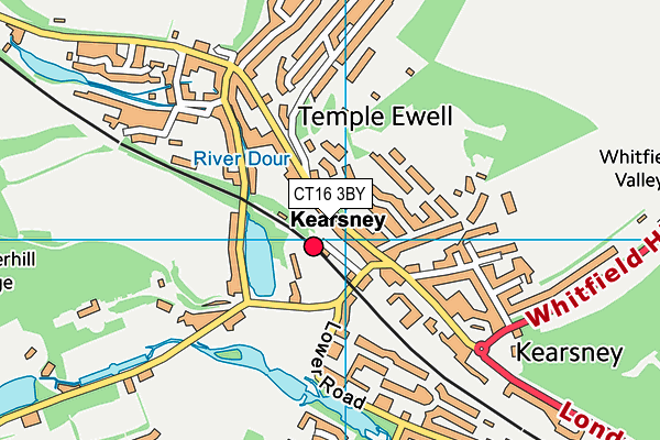 CT16 3BY map - OS VectorMap District (Ordnance Survey)