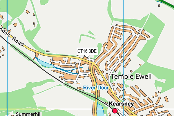 CT16 3DE map - OS VectorMap District (Ordnance Survey)