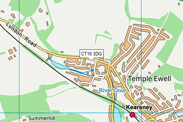 CT16 3DG map - OS VectorMap District (Ordnance Survey)