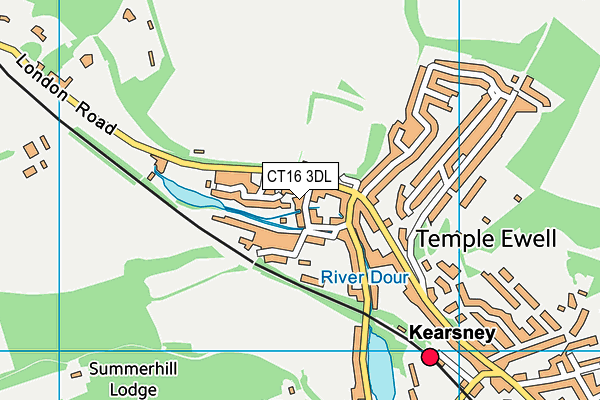 CT16 3DL map - OS VectorMap District (Ordnance Survey)