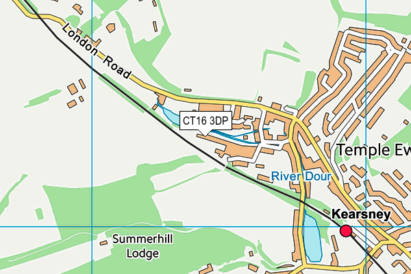 CT16 3DP map - OS VectorMap District (Ordnance Survey)