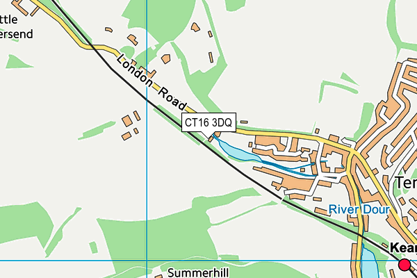 CT16 3DQ map - OS VectorMap District (Ordnance Survey)