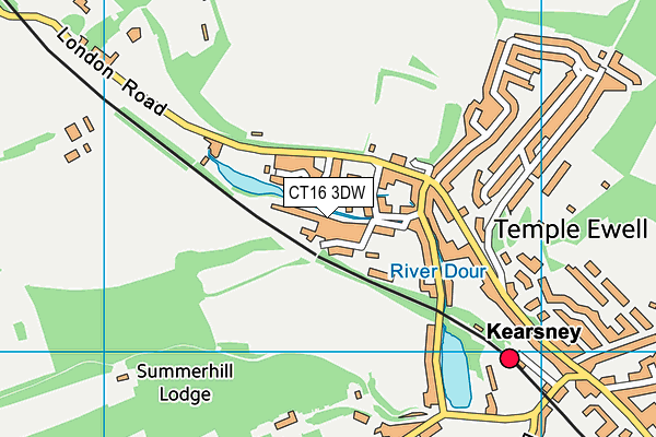 CT16 3DW map - OS VectorMap District (Ordnance Survey)