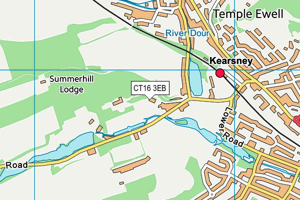 CT16 3EB map - OS VectorMap District (Ordnance Survey)