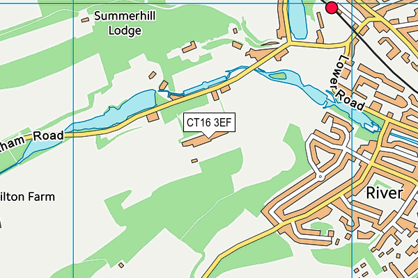 CT16 3EF map - OS VectorMap District (Ordnance Survey)