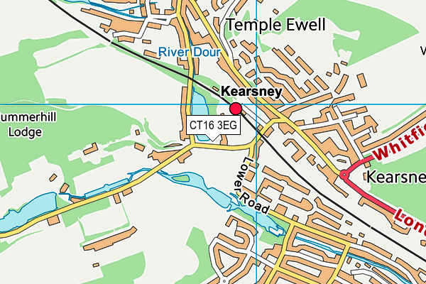 CT16 3EG map - OS VectorMap District (Ordnance Survey)