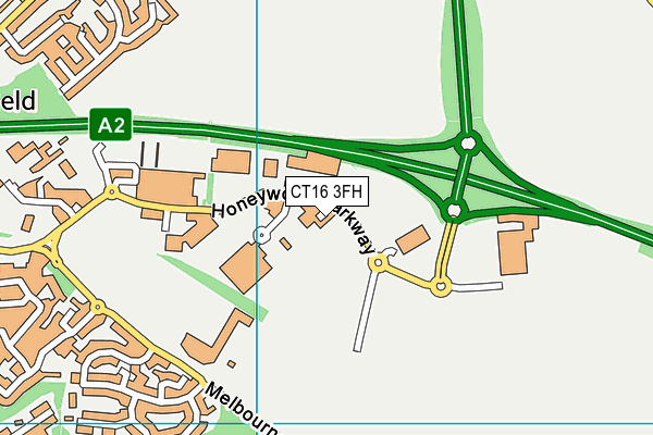 Dover District Leisure Centre map (CT16 3FH) - OS VectorMap District (Ordnance Survey)