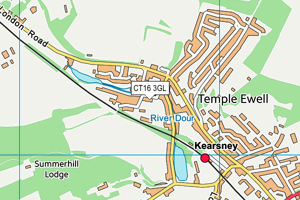 CT16 3GL map - OS VectorMap District (Ordnance Survey)