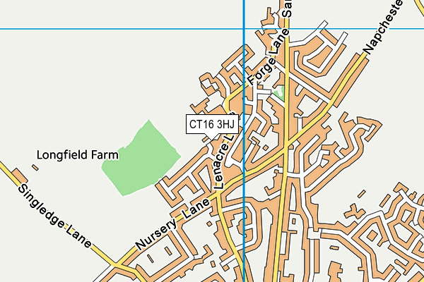 CT16 3HJ map - OS VectorMap District (Ordnance Survey)