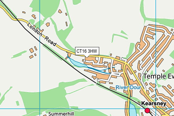 CT16 3HW map - OS VectorMap District (Ordnance Survey)