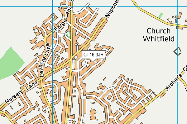 CT16 3JH map - OS VectorMap District (Ordnance Survey)