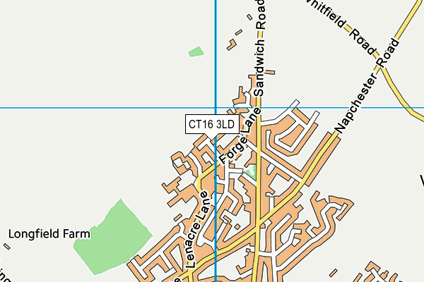 CT16 3LD map - OS VectorMap District (Ordnance Survey)