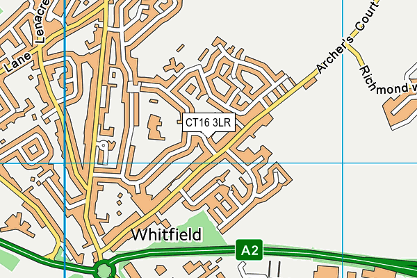 CT16 3LR map - OS VectorMap District (Ordnance Survey)