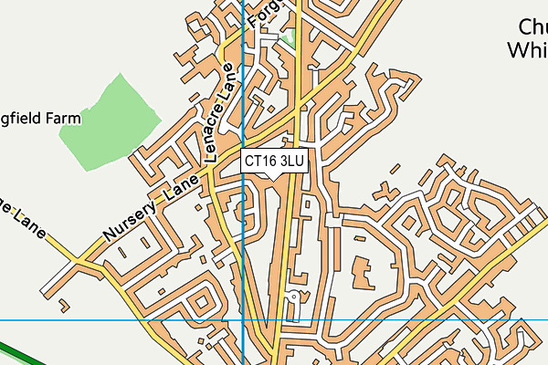 CT16 3LU map - OS VectorMap District (Ordnance Survey)