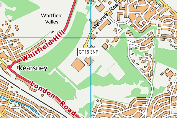 CT16 3NF map - OS VectorMap District (Ordnance Survey)