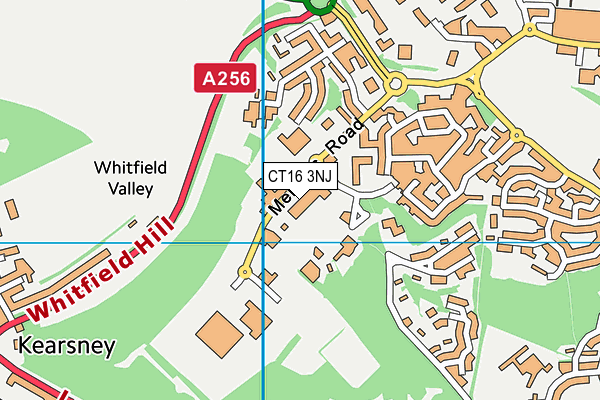 CT16 3NJ map - OS VectorMap District (Ordnance Survey)