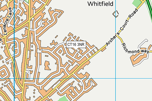CT16 3NR map - OS VectorMap District (Ordnance Survey)