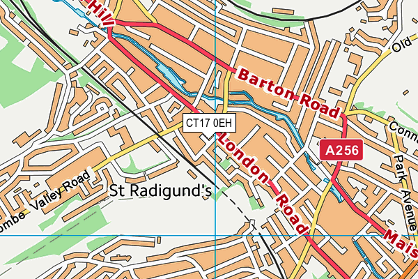 CT17 0EH map - OS VectorMap District (Ordnance Survey)