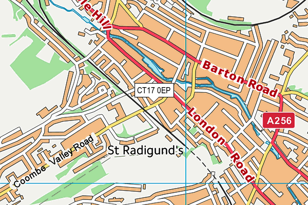 CT17 0EP map - OS VectorMap District (Ordnance Survey)